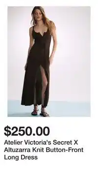 Victoria's Secret Atelier Victoria's Secret X Altuzarra Knit Button-Front Long Dress offer