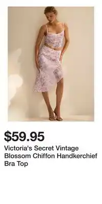 Victoria's Secret Victoria's Secret Vintage Blossom Chiffon Handkerchief Bra Top offer