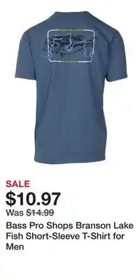 Cabela's Bass Pro Shops Branson Lake Fish Short-Sleeve T-Shirt for Men offer