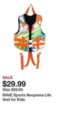 Cabela's RAVE Sports Neoprene Life Vest for Kids offer