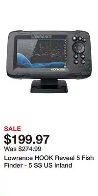 Cabela's Lowrance HOOK Reveal 5 Fish Finder - 5 SS US Inland offer