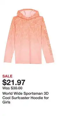 Cabela's World Wide Sportsman 3D Cool Surfcaster Hoodie for Girls offer