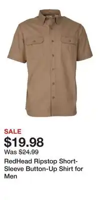 Cabela's RedHead Ripstop Short-Sleeve Button-Up Shirt for Men offer