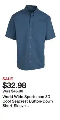 Cabela's World Wide Sportsman 3D Cool Seacrest Button-Down Short-Sleeve Shirt for Men offer