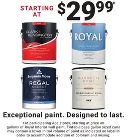 Ace Hardware Paint offer
