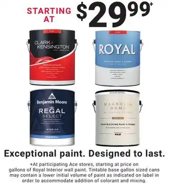 Ace Hardware Paint offer