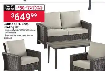 Ace Hardware Claude 4 Pc. Deep Seating Set offer