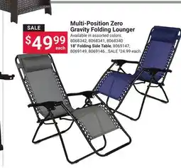 Ace Hardware Multi-Position Zero Gravity Folding Lounger offer