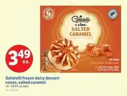 Lidl Gelatelli frozen dairy dessert cones, salted caramel offer