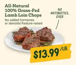 Sprouts Farmers Market All-Natural 100% Grass-Fed Lamb Loin Chops offer