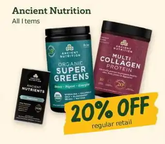 Sprouts Farmers Market Ancient Nutrition offer