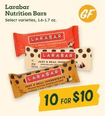 Sprouts Farmers Market Larabar Nutrition Bars offer