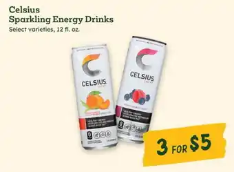 Sprouts Farmers Market Celsius Sparkling Energy Drinks offer