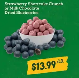 Sprouts Farmers Market Strawberry Shortcake Crunch or Milk Chocolate Dried Blueberries offer