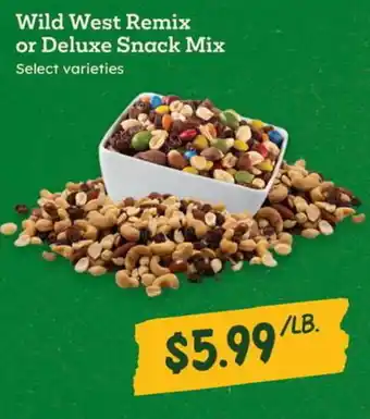 Sprouts Farmers Market Wild West Remix or Deluxe Snack Mix offer