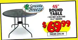 Ollie's Sarasota Breeze 45 ROUND TABLE offer