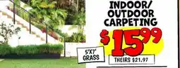 Ollie's INDOOR/OUTDOOR CARPETING offer