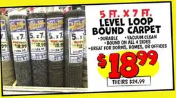Ollie's 5 FT. X 7FT. ROLL LEVEL LOOP-BOUND CARPET offer