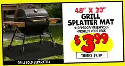 Ollie's 48 X 30 GRILL SPLATTER MAT offer