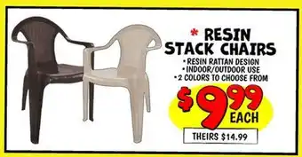 Ollie's RESIN STACK CHAIRS offer
