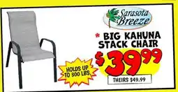 Ollie's Sarasota Breeze BIG KAHUNA STACK CHAIR offer