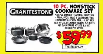 Ollie's 10 PC. NONSTICK COOKWARE SET offer