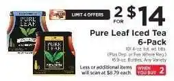 ShopRite Pure Leaf Iced Tea 6-Pack offer