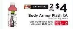 ShopRite Body Armor Flash I.V offer