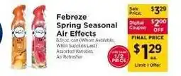 ShopRite Febreze Spring Seasonal Air Effects offer