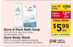 ShopRite Dove 6-Pack Bath Soap offer