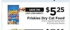 ShopRite Friskies Dry Cat Food offer