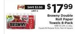 ShopRite Brawny Double Roll Paper Towels 8-Pack offer