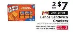 ShopRite Lance Sandwich Crackers offer