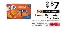 ShopRite Lance Sandwich Crackers offer