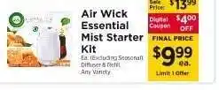 ShopRite Air Wick Essential Mist Starter Kit offer
