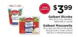 ShopRite Galbani Ricotta or Galbani Mozzarella offer