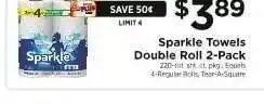 ShopRite Sparkle Towels Double Roll 2-Pack offer