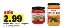 Meijer Meijer Salsa or Queso offer