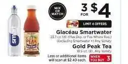 ShopRite Glacéau Smartwater / Gold Peak Tea offer