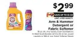 ShopRite Arm & Hammer Detergent or Fabric Softener offer