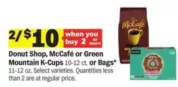 Meijer Donut Shop, McCafé or Green Mountain K-Cups or Bags offer