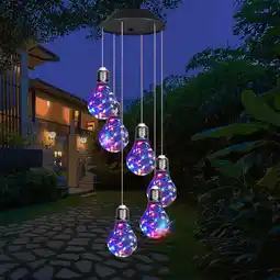 Walmart VibHome New Outdoor Solar Bulb Bubble LED Wind Chime Courtyard Light Garden Decorative Light offer