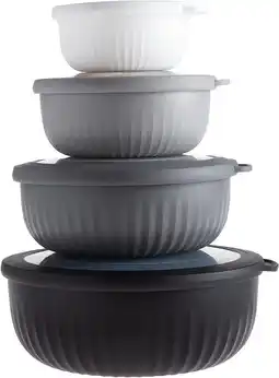 Walmart COOK WITH COLOR Meal Prep Containers, Wide Mixing Bowls Food Storage with Lids, Teal Ombre, 8 Pc Set offer
