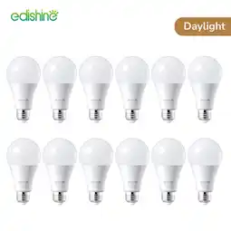 Walmart EDISHINE Daylight LED Light Bulbs 100 Watt Equivalent 1500 Lumen 14 Watt 5000K E26 Base 12 Pack offer