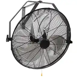Walmart BENTISM Industrial Wall Mount Fan Oscillating Metal Fan 17.6'' 3 Speed Waterproof offer