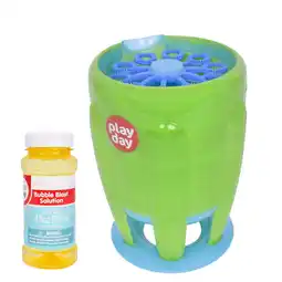 Walmart Play Day Bubble Jet, Includes 4oz Bubble Solution, Children Ages 3+ (Requires 4 AA Batteries) offer