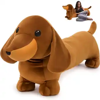 Walmart Tezituor 43.3 Dachshund Dog Stuffed Animal Giant Weiner Dog Body Pillow Plush Toy offer
