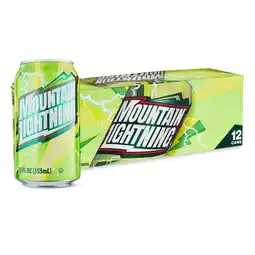Walmart Great Value Mountain Lightning Citrus Flavored Soda Pop, 12 fl oz, 12 Pack Cans offer