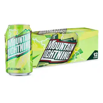 Walmart Great Value Mountain Lightning Citrus Flavored Soda Pop, 12 fl oz, 12 Pack Cans offer