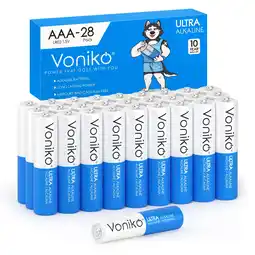 Walmart Voniko Alkaline AAA Batteries 28 Pack, 1.5 Volt Triple AAA Battery for Electronic Devices offer